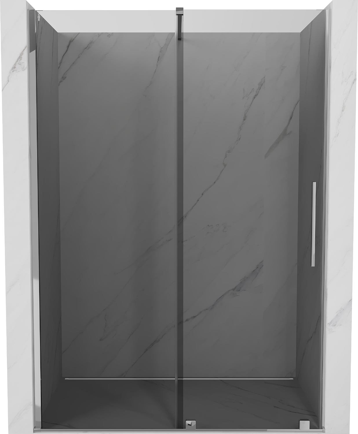 Mexen Velar drzwi prysznicowe rozsuwane 160 cm, grafit, chrom - 871-160-000-41-01