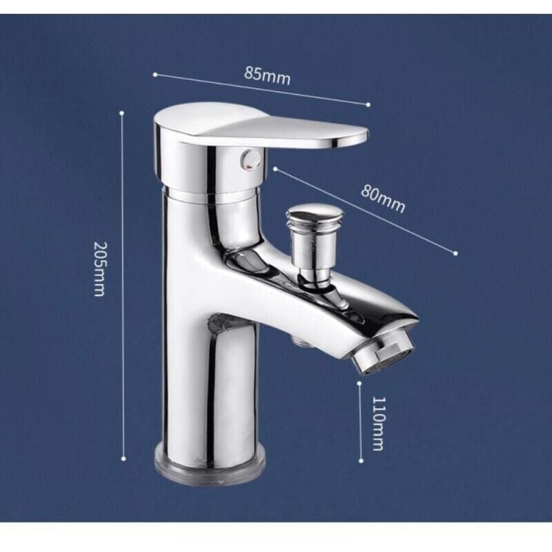 Robinet baignoire robinet monotrou à double usage chaud et froid Alliage Mitigeur de douche, robinet salle bain douche - 2