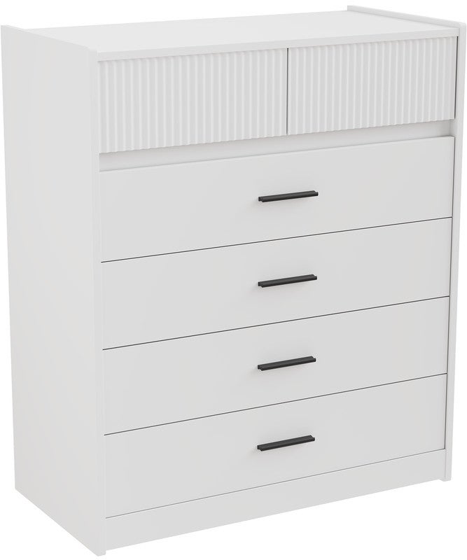 HOMAVO Commode 74 x 90 cm – Meuble de Rangement avec 6 Tiroirs Spacieux et Surface Facile à Nettoyer - 4