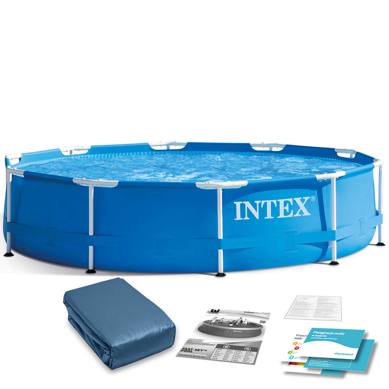Basen ogrodowy stelażowy Intex 305x76 cm 28200 6w1