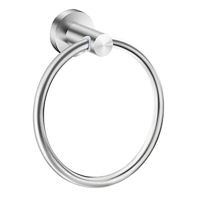 Portasciugamani da bagno, anello portasciugamani in acciaio inossidabile, adatto per bagno e cucina, set da due pezzi, argento | Leroy Merlin