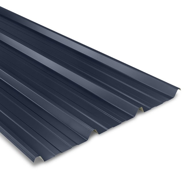 Tôle bac acier 0.50 mm couverture métallique 2100x1000 mm AXEL LIGHT Bleu Ardoise RAL 5008
