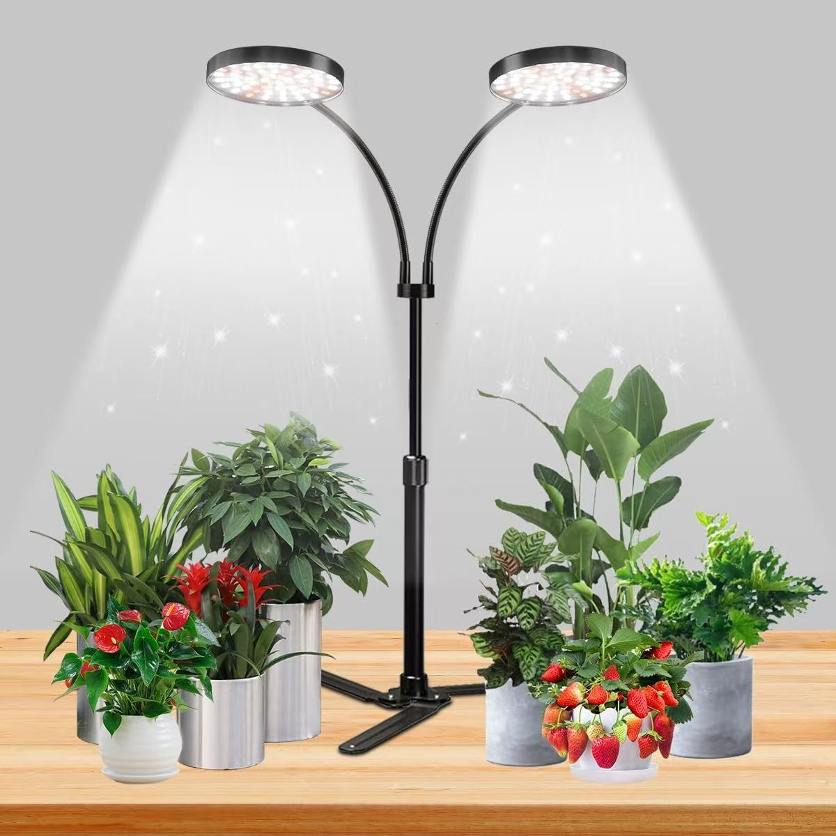 Lampe Horticole LED 144 - Double Tête Spectre Complet Pour Plantes D'Intérieur