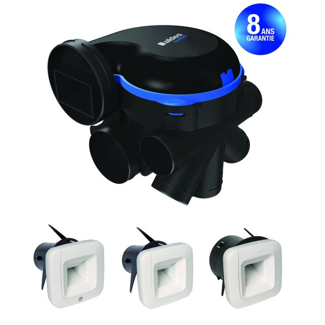 Kit VMC simple hygroréglable - Kit EasyHOME Hygro premium hp+ avec bouches BDH - 11033421 ALDES - 11033421