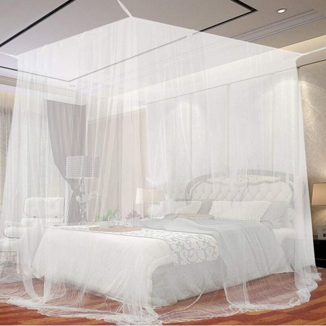 Mosquitera cuadrada grande para camas extragrandes,mosquitera con dosel para camas individuales y dobles (190 x 210 x 240 cm)