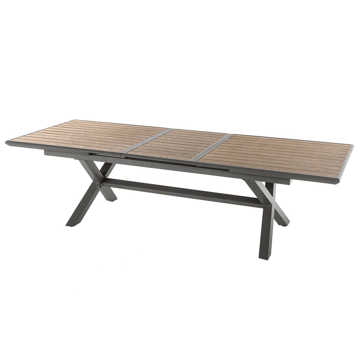 Table de jardin extensible Axiome Effet bois honey & Praline - Hespéride - 2