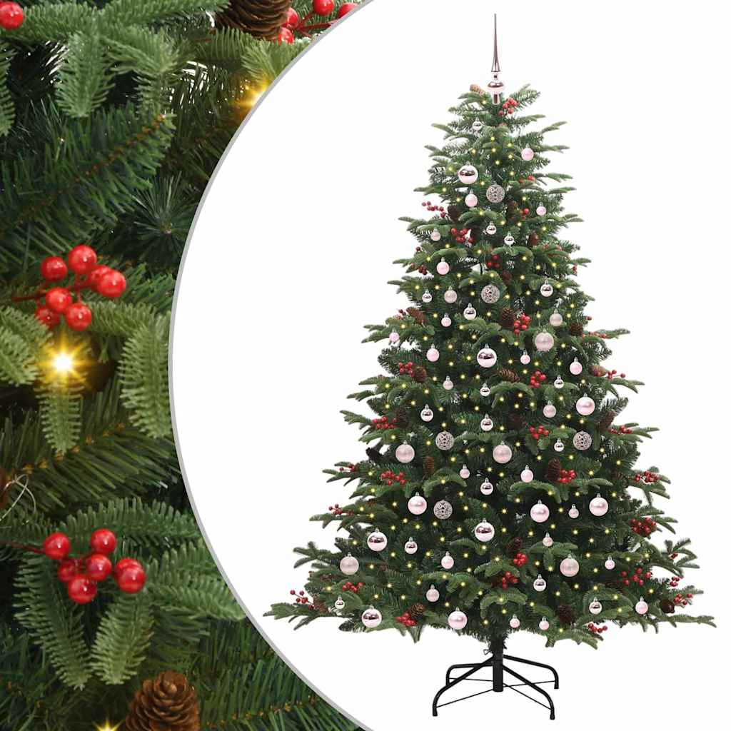 Sztuczna choinka Zielony 210 cm PVC, Metal i Plastik