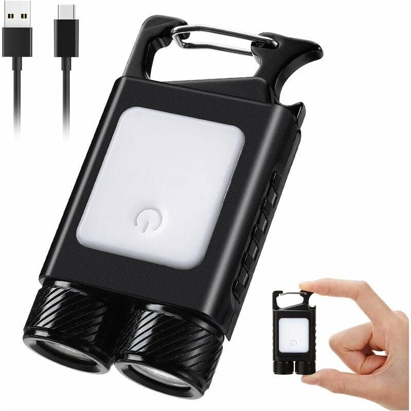 Torcia piccola ricaricabile, LED estremamente luminosa, 6000 lumen, ricaricabile, tipo C, 4 lampadine forti, mini torch con 8 modalità di luce e lunga durata, impermeabile, per campeggio Torcia piccola ricaricabile, LED estremamente luminosa, 6000 lumen, ricaricabile, tipo C, 4 lampadine forti, mini torch con 8 modalità di luce e lunga durata, impermeabile, per campeggio