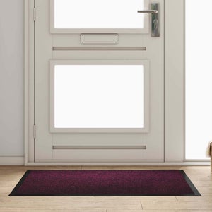 Zerbino In Cocco Naturale CASA TESSILE - Misura Grande 60x120 Cm, Fondo Antiscivolo In Gomma, Per Esterni Porta D'Ingresso, Colore Rosso