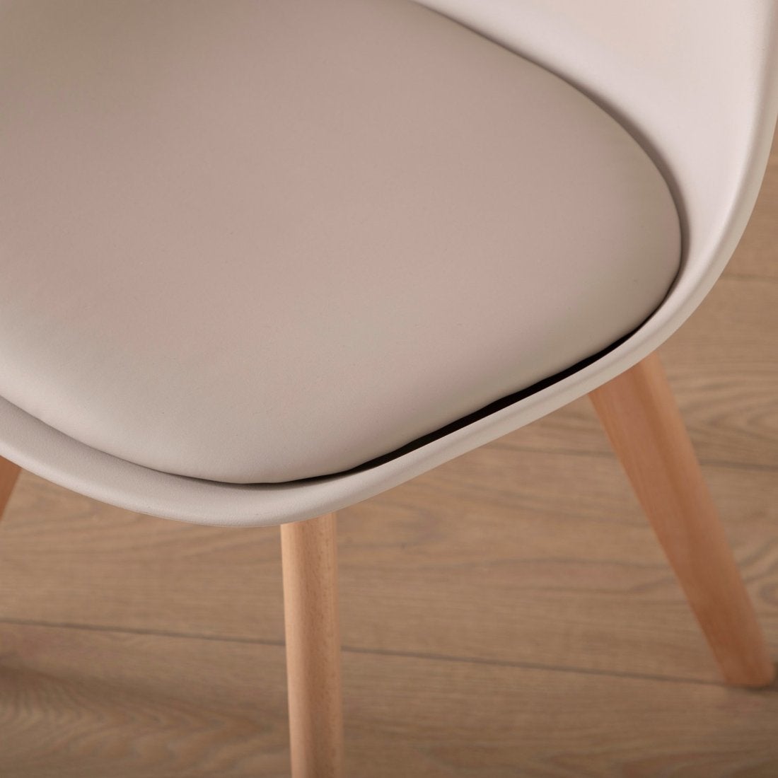 Chaise en polypropylène beige Kler - 8