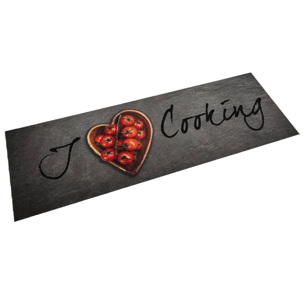 Maison exclusive - alfombra de cocina lavable terciopelo texto cooking 60x180 cm