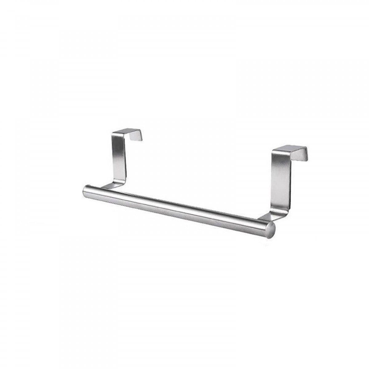 Gancho toallero de cocina, estante de almacenamiento colgante sin punzón, soporte de gancho de armario, pequeño (23*6,2cm), plateado