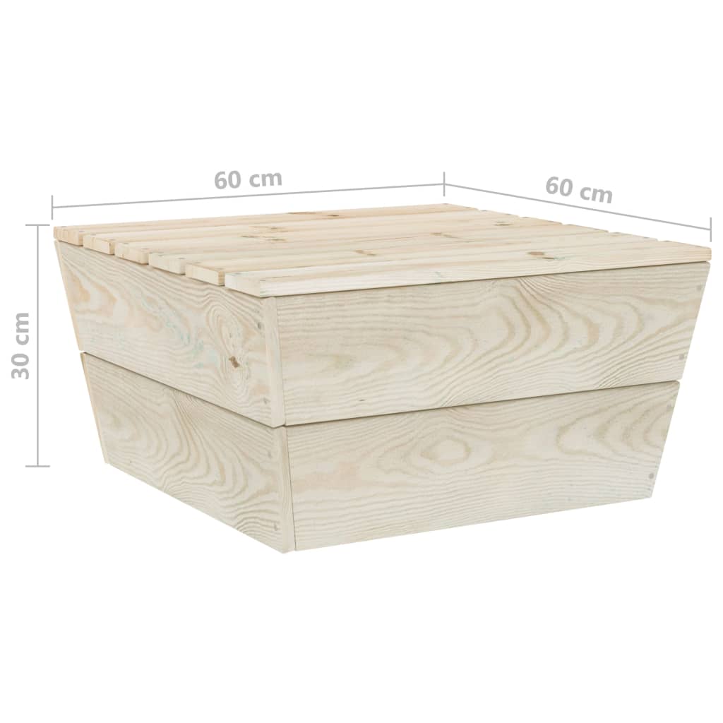 Mobili da giardino mobili da esterno set di mobili su pallet 3 pezzi in legno di abete rosso impregnato 0 02_0018368 - 8