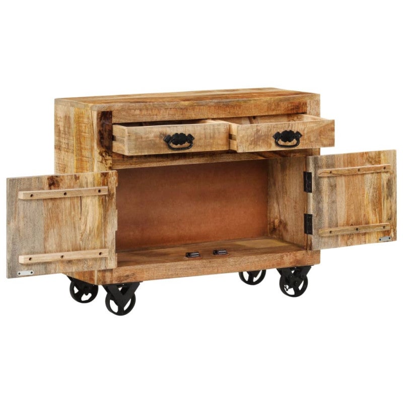 Credenza 90x33x75 cm Legno Massello di Acacia vidaXL