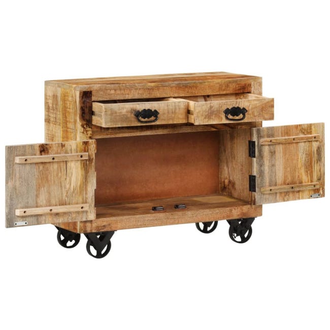 Credenza 90x33x75 cm Legno Massello di Acacia vidaXL Credenza 90x33x75 cm Legno Massello di Acacia vidaXL