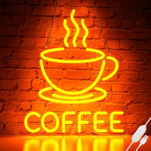 Insegna al neon per decorazioni murali da bar, insegna al neon a LED in acrilico dimmerabile, alimentata tramite USB, insegna luminosa per caffetteria | Leroy Merlin