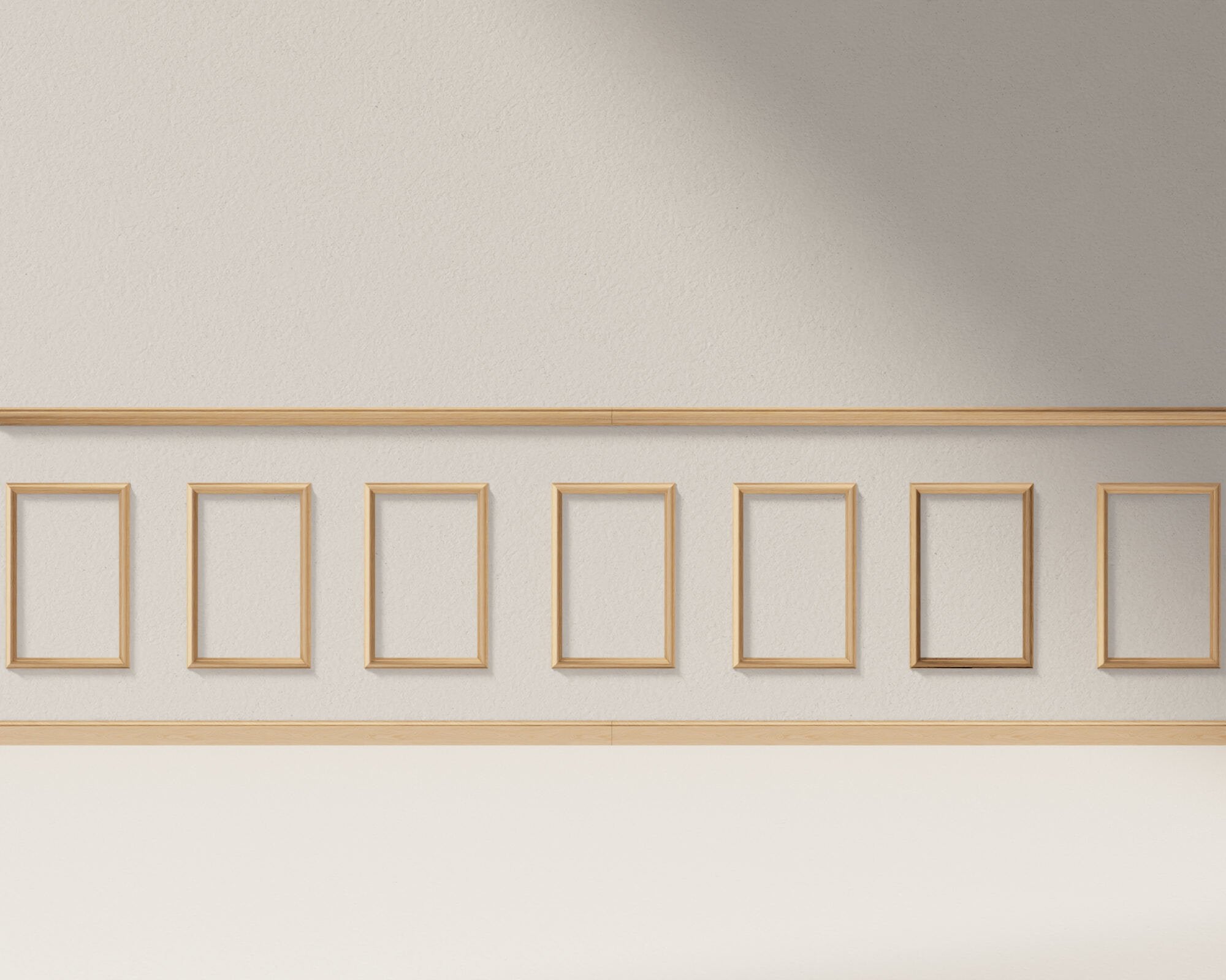 Kit de molduras decorativas de pared 400cm - rieles para cuadros - rodapiés - estilo haussmann - marco pintable - 36 piezas