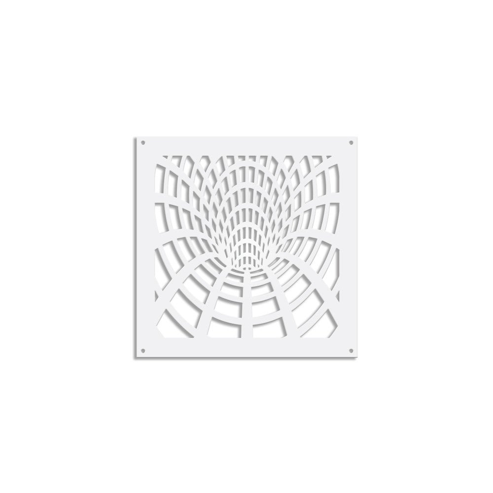 BLACK HOLE - Panel PCV perforowany - Biały parasol przeciwsłoneczny 73x73 cm Grubość 1 cm
