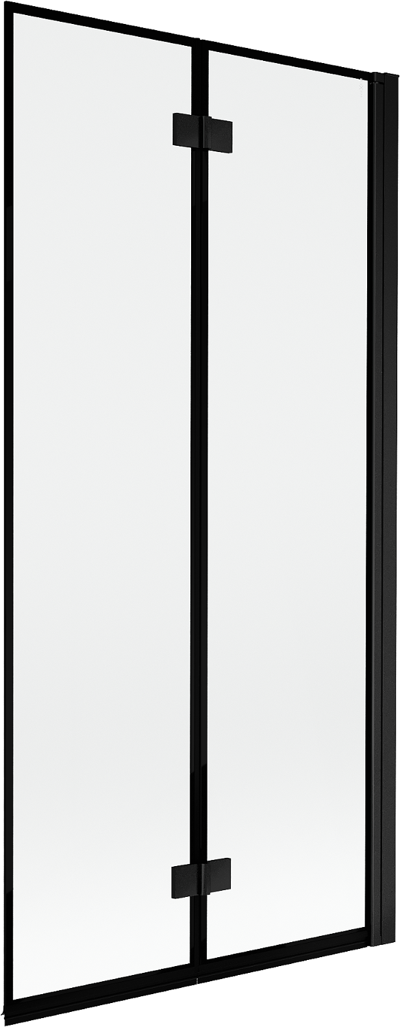 Mexen Mist parawan nawannowy 2-skrzydłowy prawy 90 x 150 cm, czarna ramka, czarny - 8A9-090-002-70-70-P