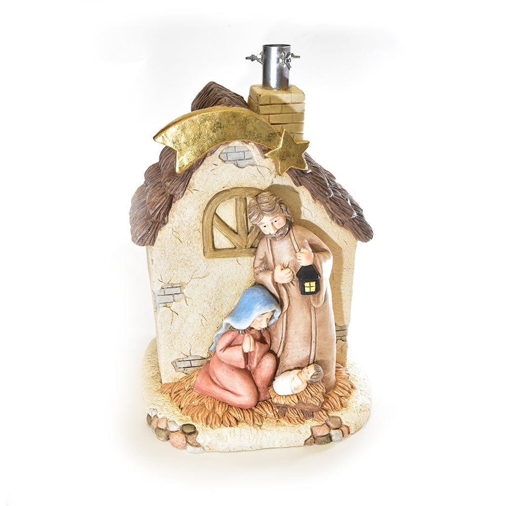 Statua Presepe THUN - Donna Con Pesce In Ceramica Dipinta A Mano, Decorazione Natalizia - Foto 10