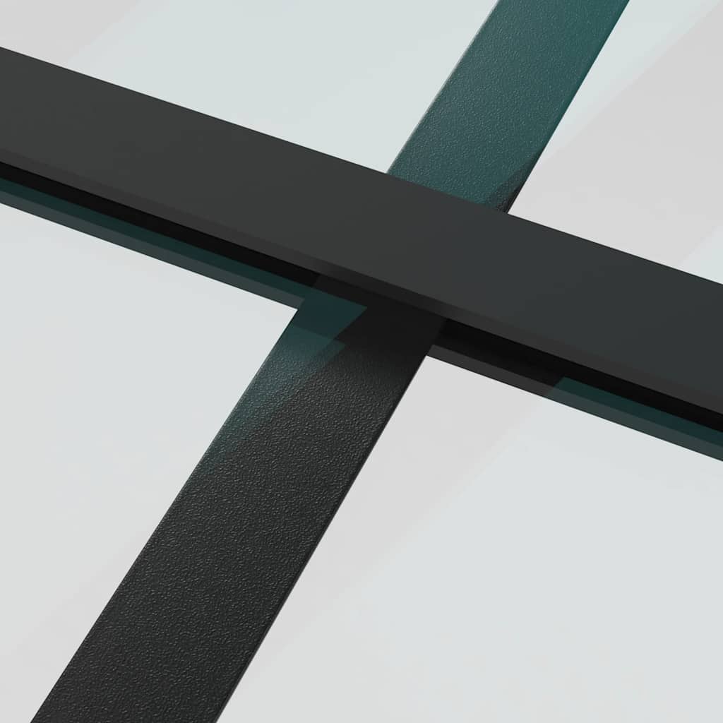 vidaXL Porte coulissante Verre ESG dépoli et aluminium 90x205 cm Noir - 5