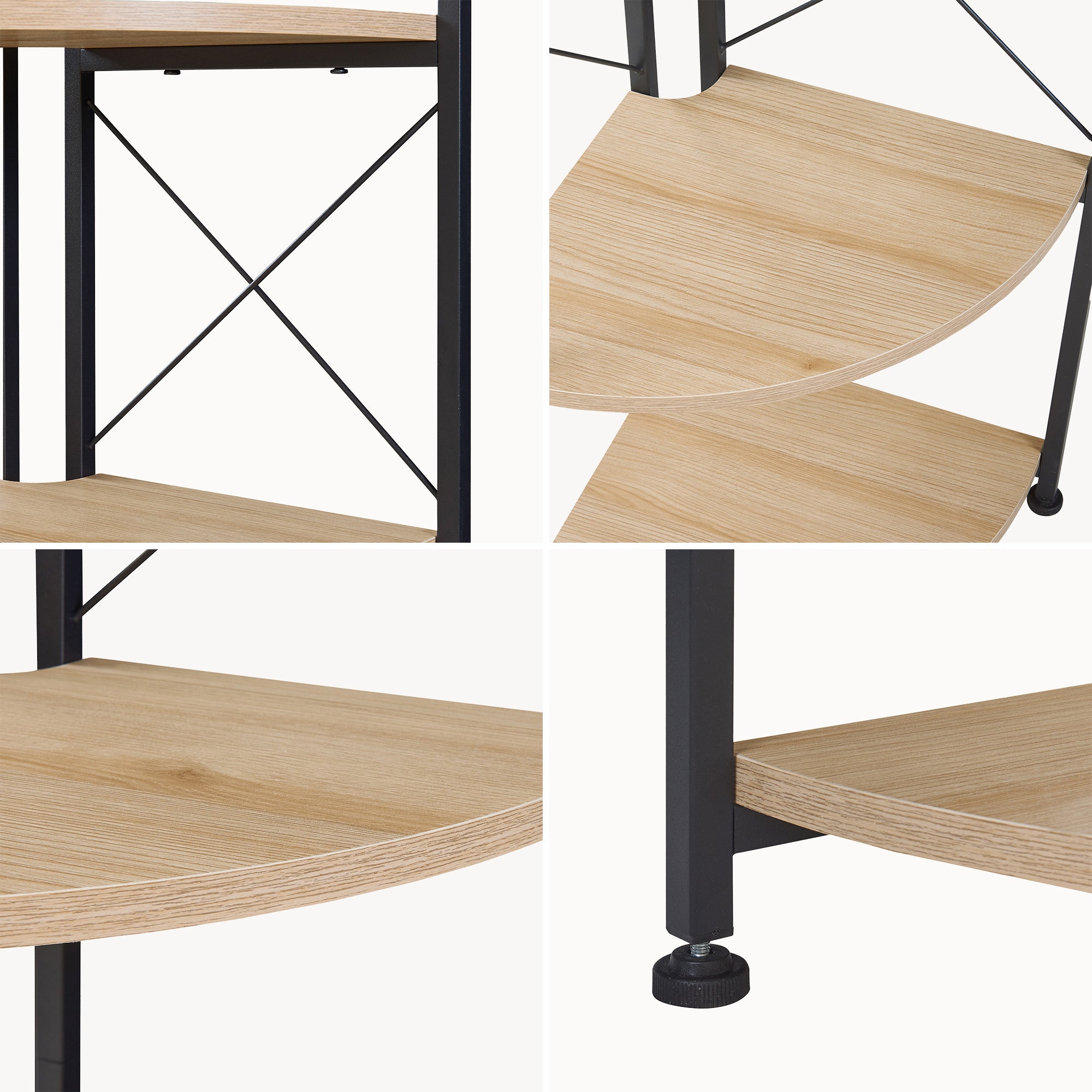 Étagère à plantes Ulfborg 6 niveaux 160 x 30 x 30 cm effet bois noir [en.casa] - 9