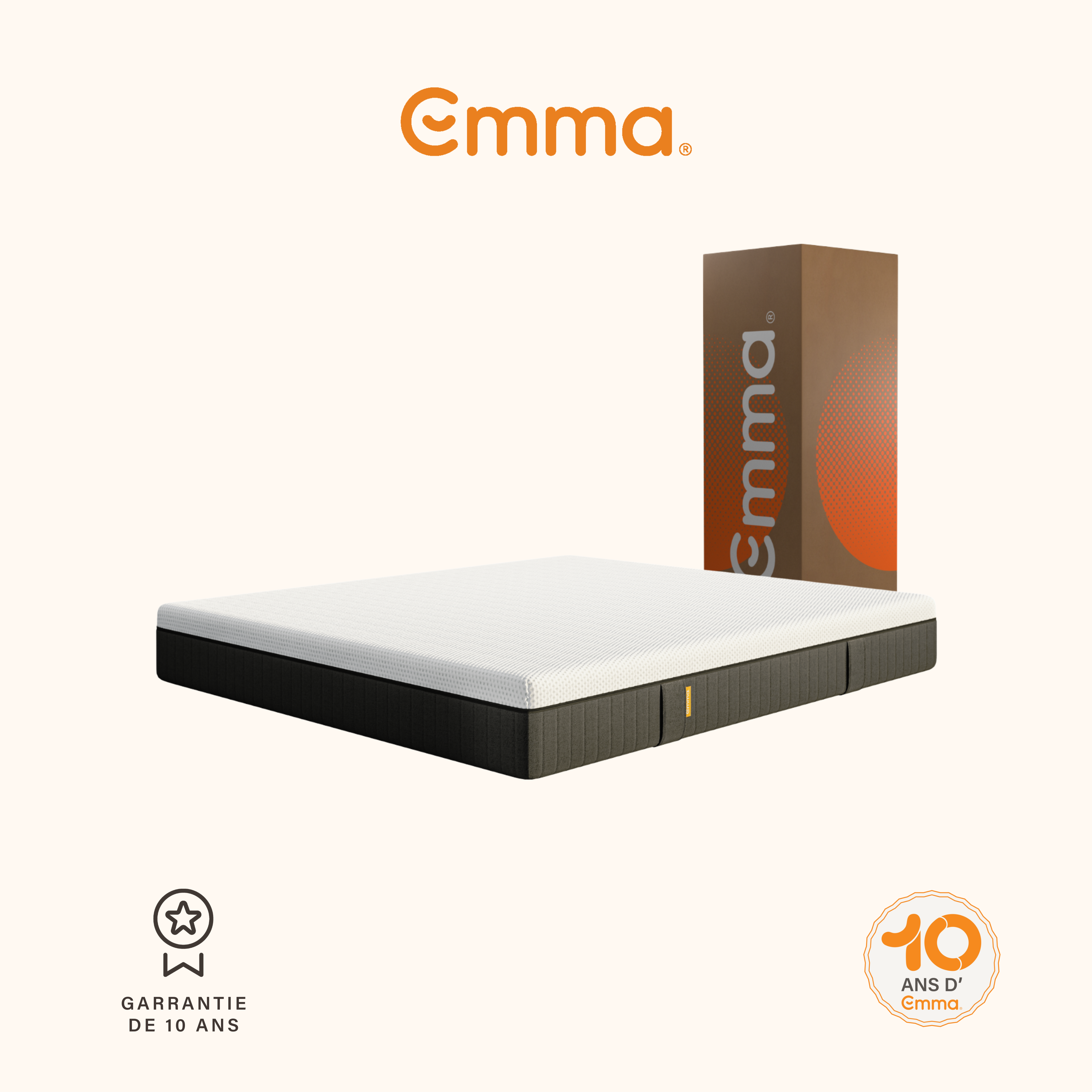 EMMA | Matelas Original II 90x200 cm | Ressorts + Mousse à Mémoire de Forme | Confort Optimal | Soutien Respirabilité | 5 couches - 4