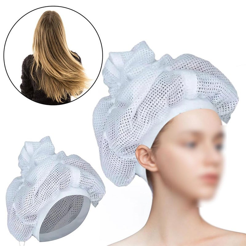 Cuffia Net Plopping Per Capelli Ricci | Asciugatura Senza Crespo | Ideale Per Donne Con Ricci E Onde