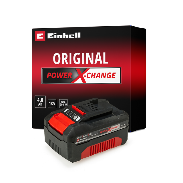 Einhell Batterie 4,0 Ah PXC (18V, Li-Ion, Témoin de niveau de charge)