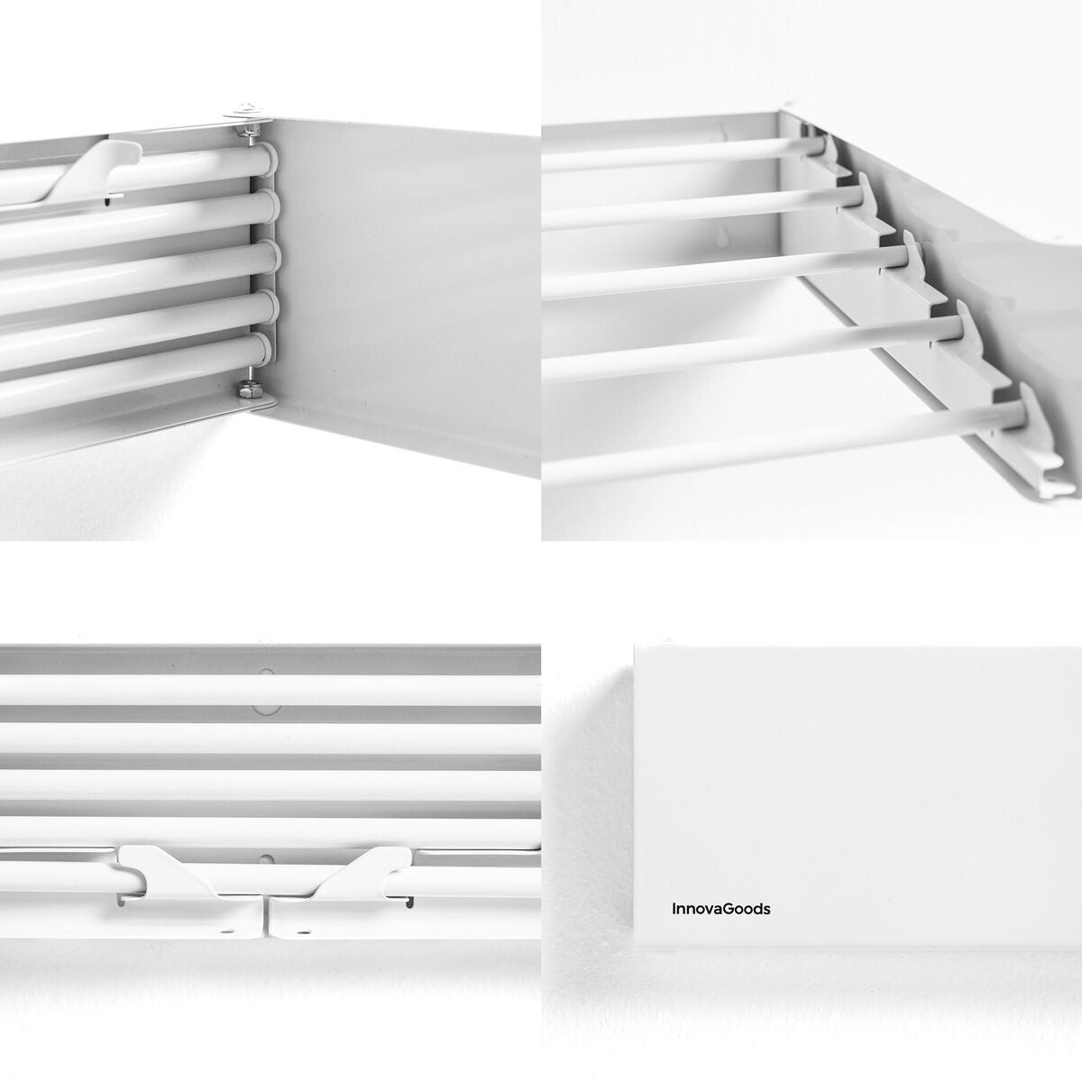 Étendoir mural pliable extensible rétractable Dryva 80 InnovaGoods - 5