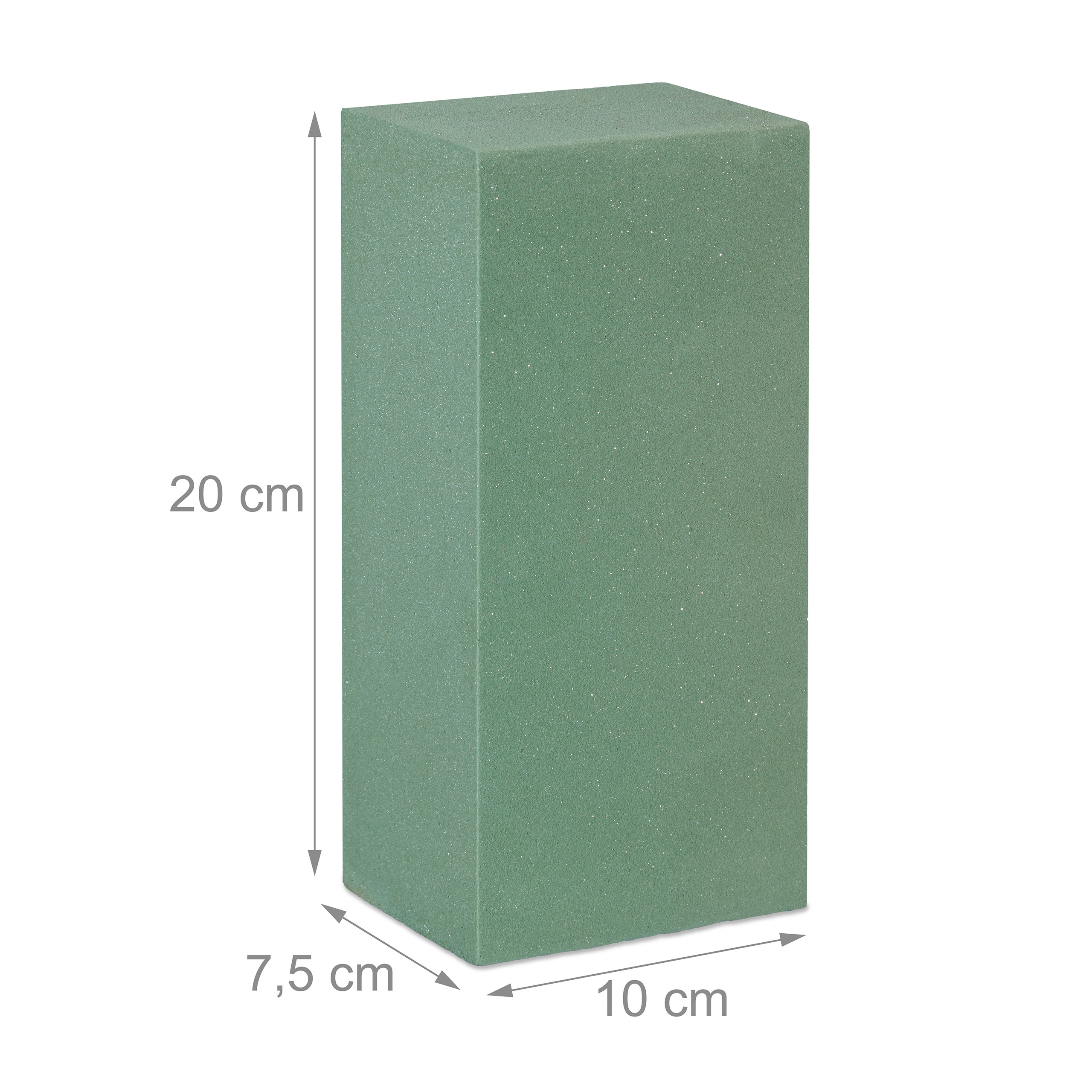 Pack 24 Bloques Espuma Floral, Esponja Arreglos Florales, Ladrillo Flores Naturales Bodas, 7,5x20x10cm, Verde - 4