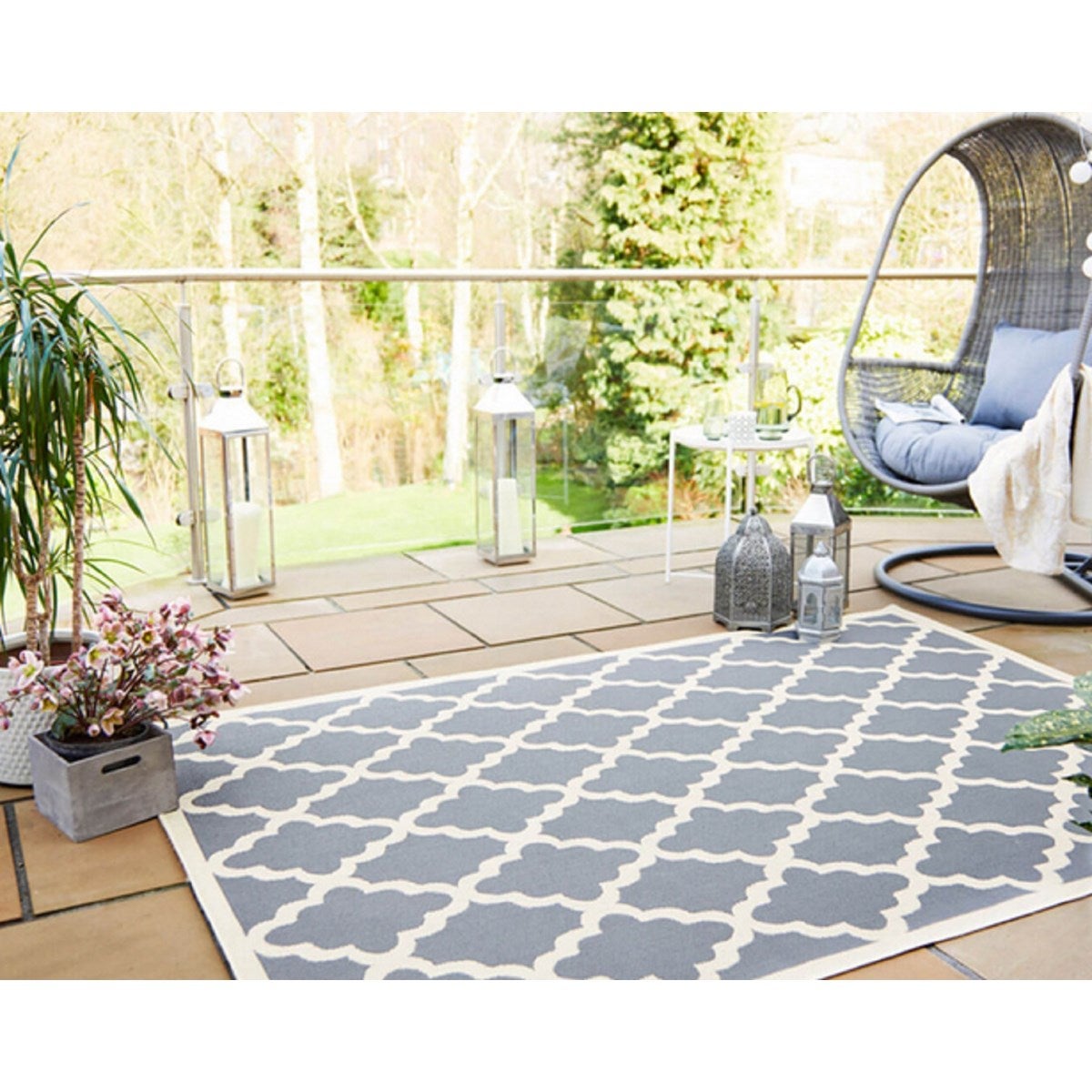 Tapis moderne intérieur extérieur tissé plat PADURA 160x230 cm - 2