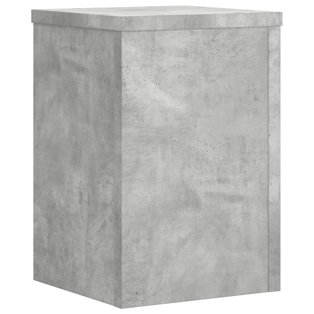 Supports pour plantes 2 pcs gris béton bois d'ingénierie - 2