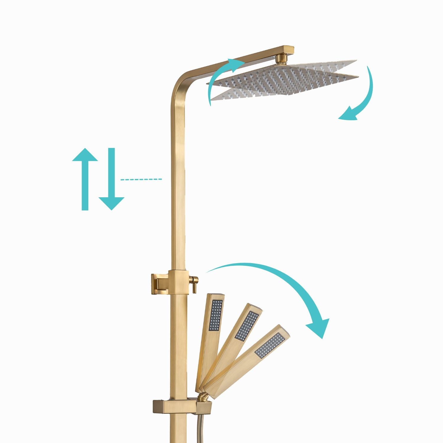 Colonne de douche avec mitigeur thermostatique LOMAZOO Estrella doré - 3