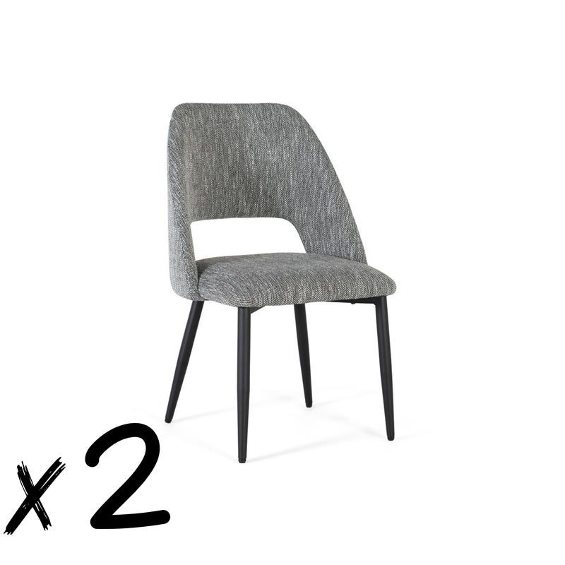 Zestaw 2 leżanek w kolorze szarym i metalowym