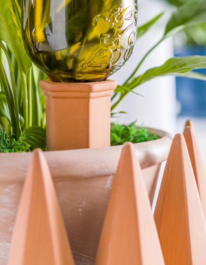 Lot de 4 dispositifs d'arrosage en céramique pour plantes, goutteur automatique, dispositif d'arrosage en pot, adapté à une utilisation en vacances - 4