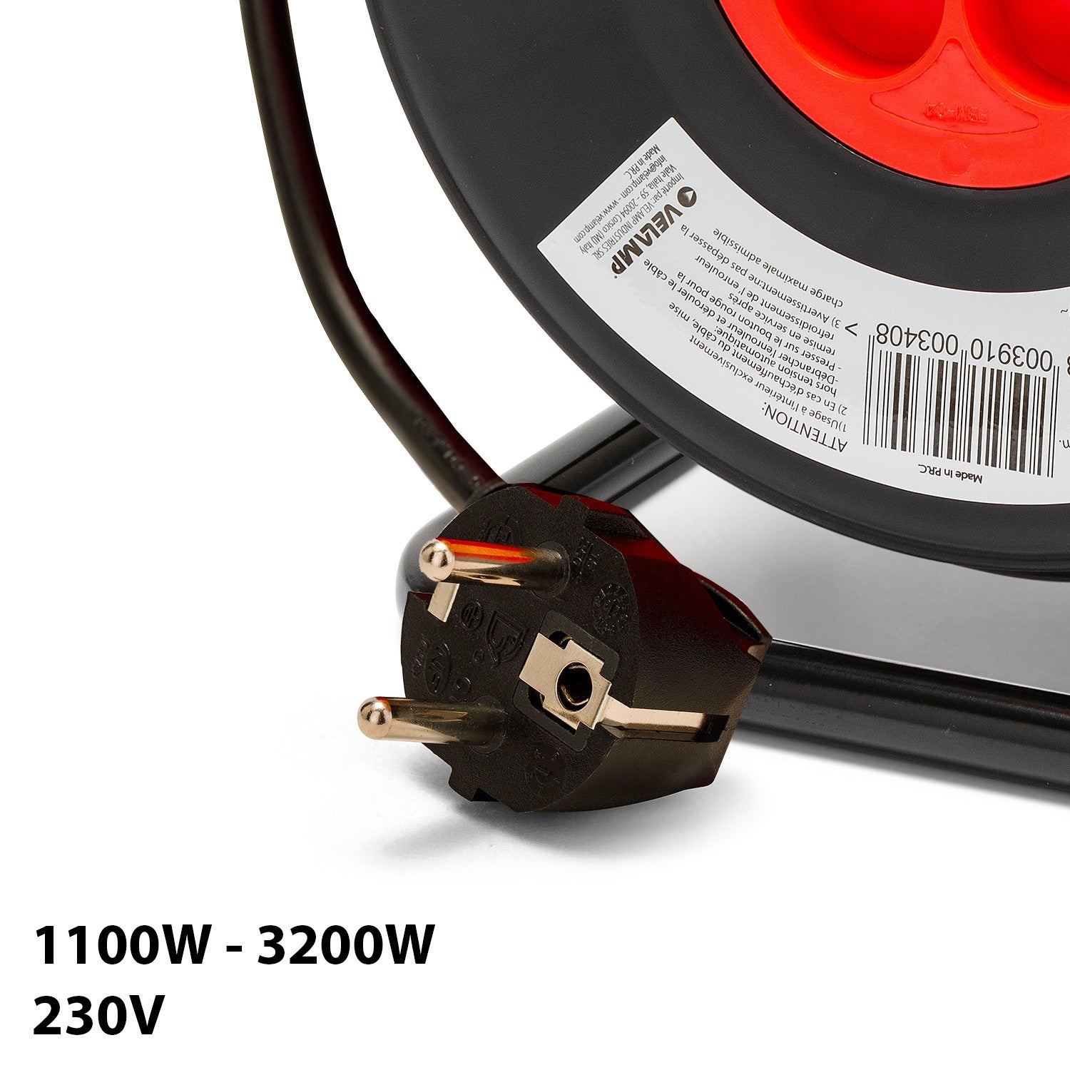 Enrouleur bricolage, 4 prises, 40 mètres, 3G1.5mm2, NF - 3