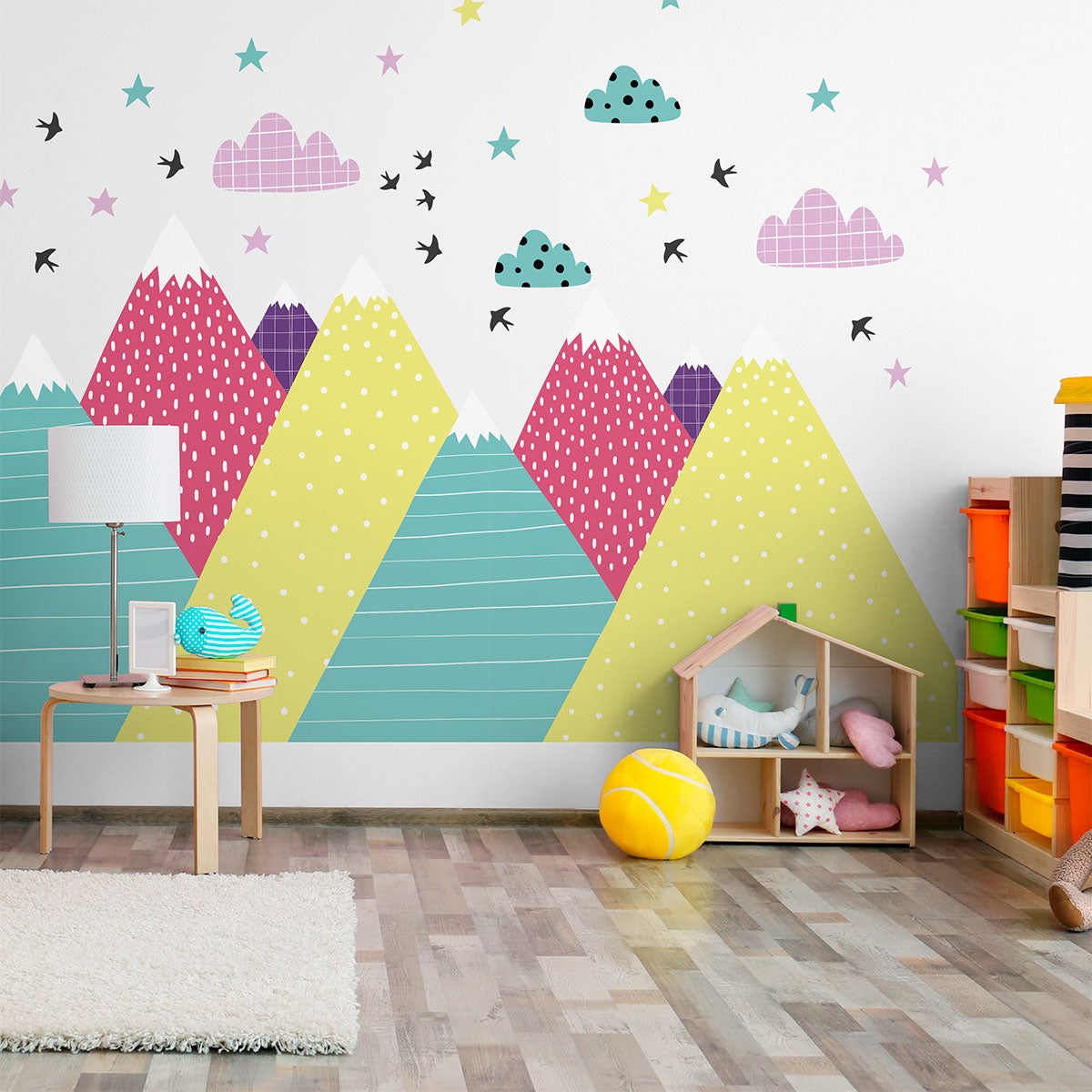 Adesivo bambino di montagna scandinavo neka - Sticker adesivo - adesivi murali - 90x135cm - 4