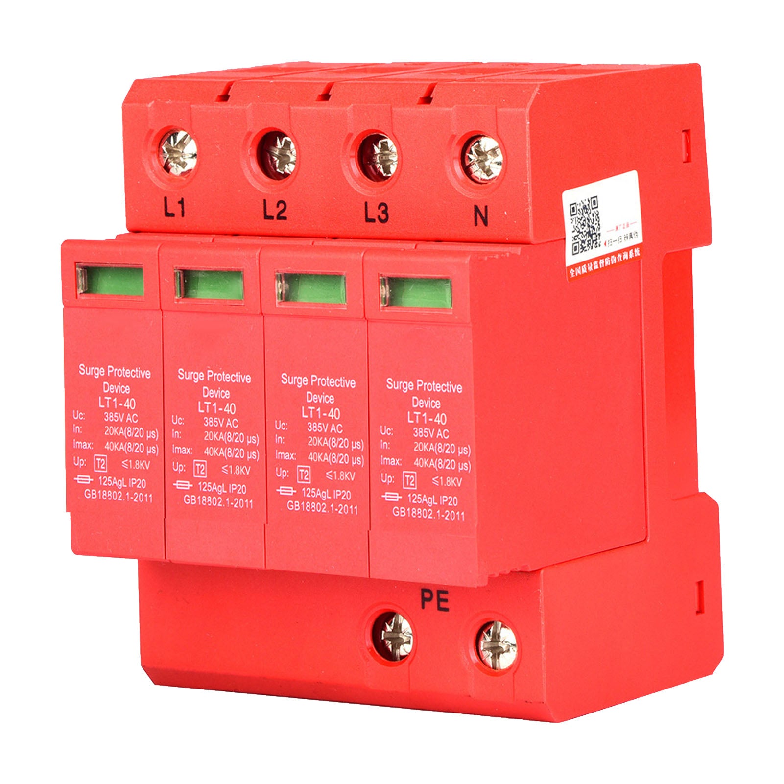 4p 40KA 385 V House Surge Protector Arrester Device a bassa tensione 20A - 8
