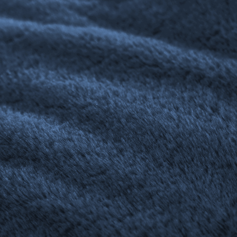 Pouf lungo gigante finta pelliccia blu 160 cm - 6