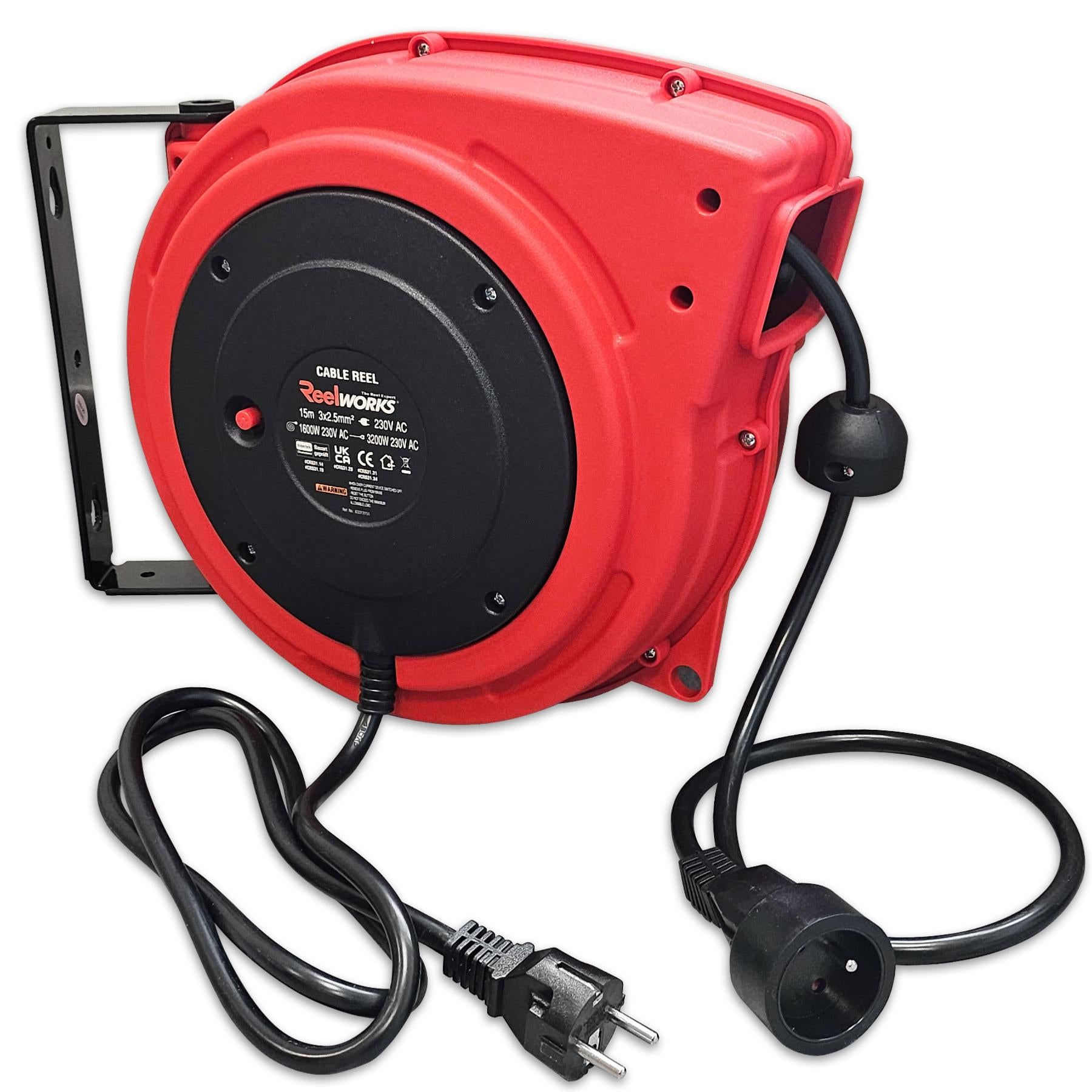 ENROULEUR ELECTRIQUE AUTOMATIQUE MURAL GROS CABLE 3G 2.5 mm² 15 M ...