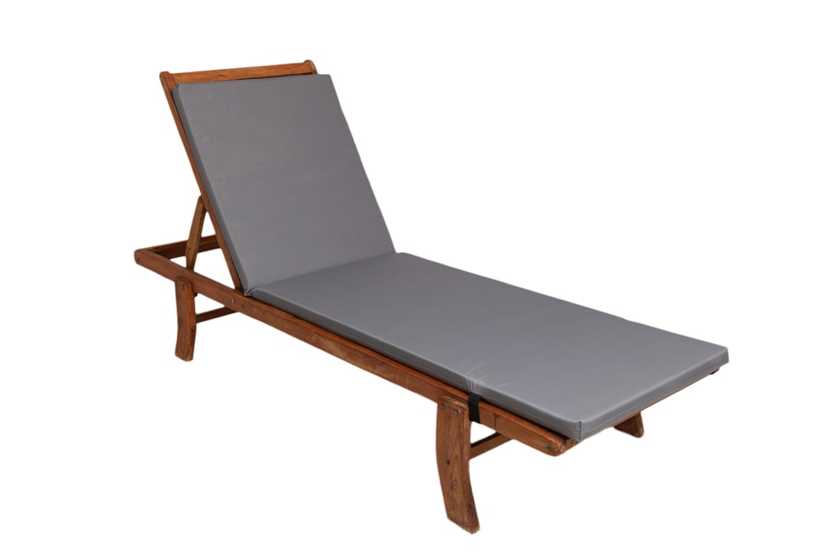 Poduszka ogrodowa na leżak 190x60x4 cm poduszka na leżak jaipur szara poduszka ogrodowa na krzesło ogrodowe