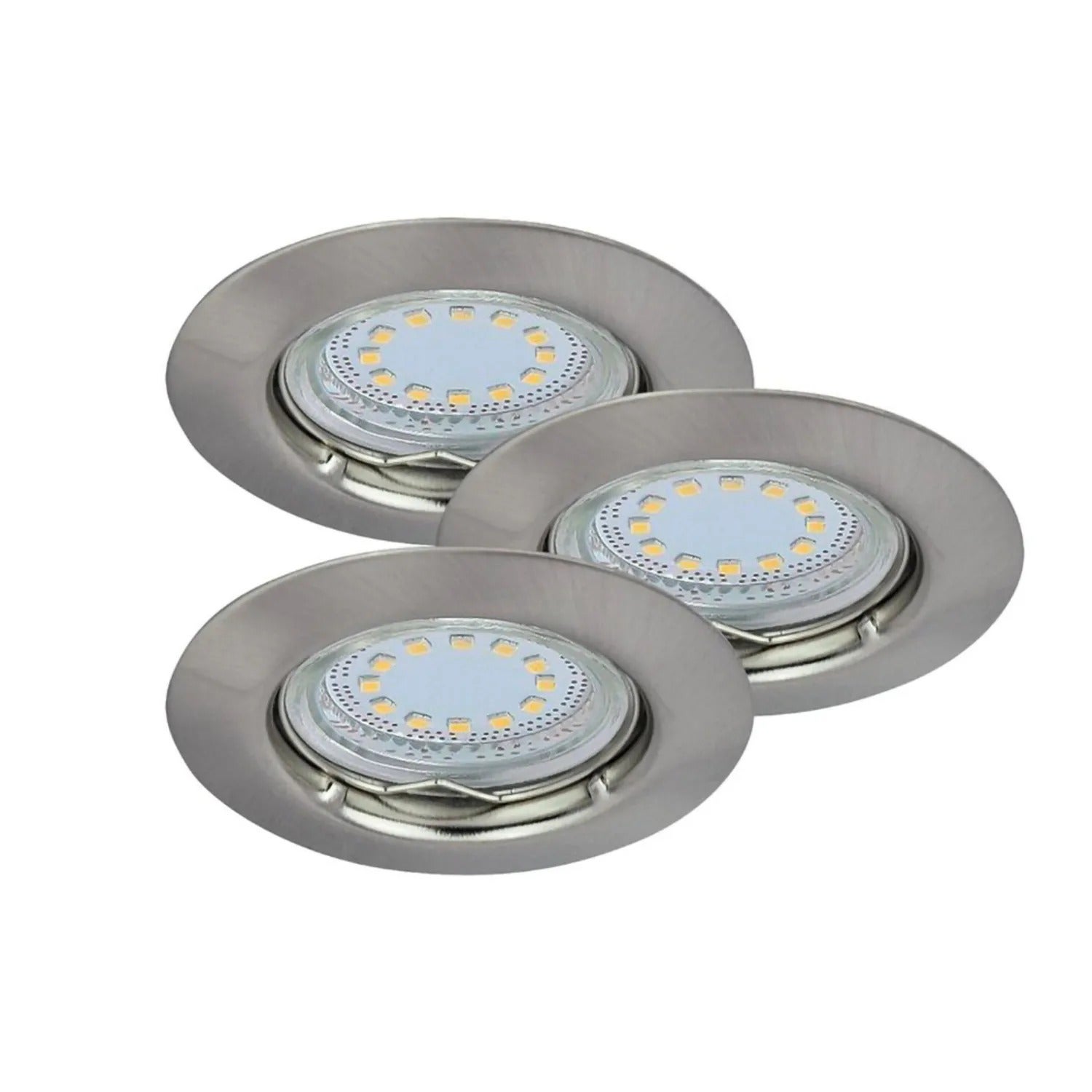 Oprawa sufitowa wpuszczana oczko Lite chrom satyna 3xGU10x50W okrągła IP44 wym: 8,2 x 8,2 cm metal Rabalux