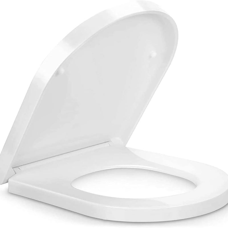 Deska sedesowa w kształcie litery U - wolnoopadająca - wymiary zewnętrzne: 42 x 34,5 cm, wymiary wewnętrzne: 27,5 x 22 cm, kolor biały, 1 sztuka