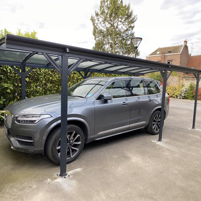 X-Metal Carport autoportant aluminium polycarbonate 19,41m² anthracite 6mm - 3