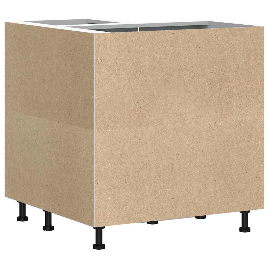 Meuble Haut De Cuisine - Armoire d'angle de cuisine blanc brillant bois ingénierie 6626fr - 7
