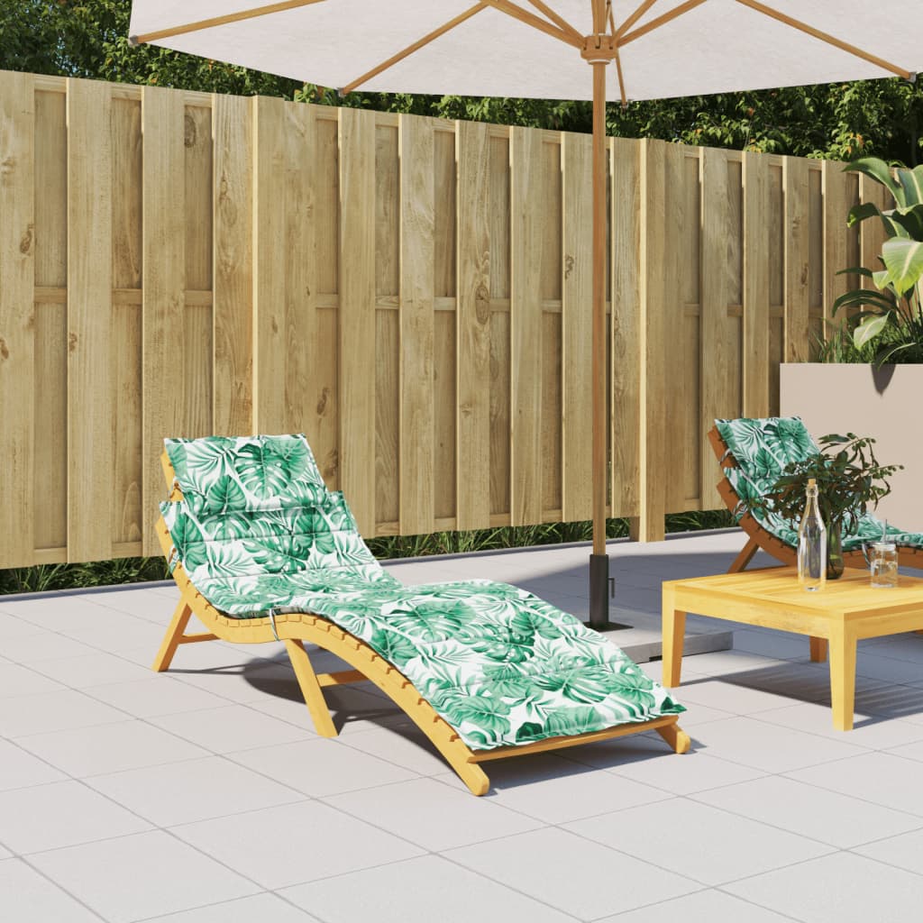 Poduszka na leżak, wzór w liście, tkanina Oxford vidaXL