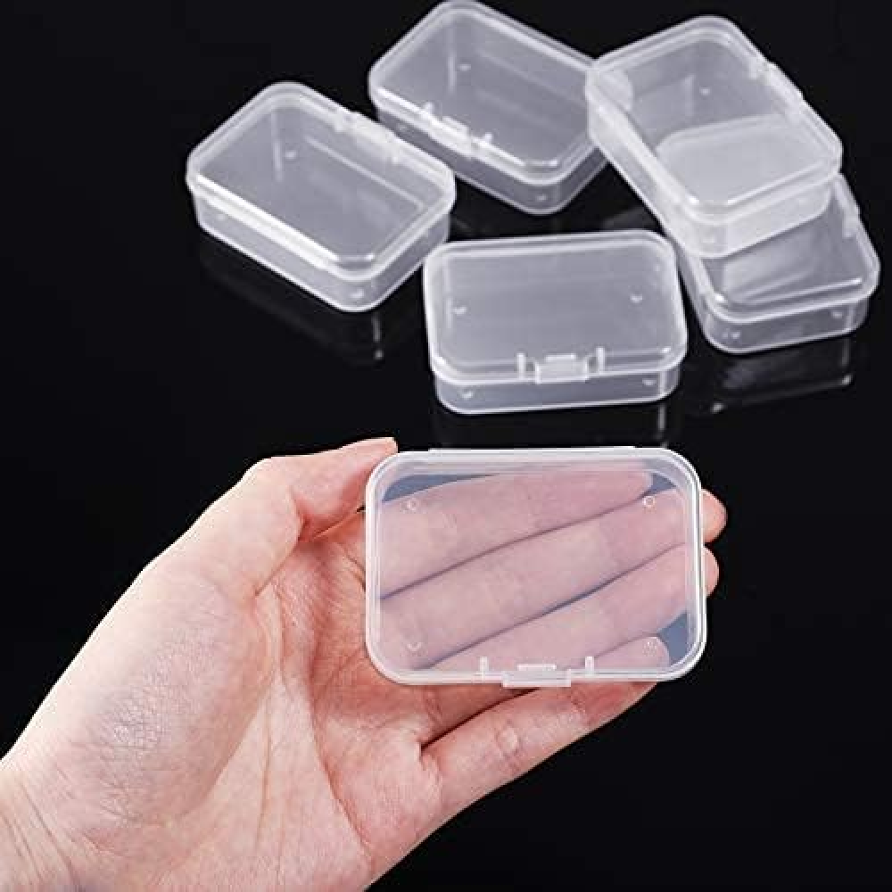 MIYUANGKJ 6 pz Scatola di Ordinamento in Plastica Trasparente con Scomparti Regolabili Scatola di Ordinamento per Piccoli Articoli, Perle, Viti, Materiale d'Ufficio con 6 Fogli di Etichette Adesive