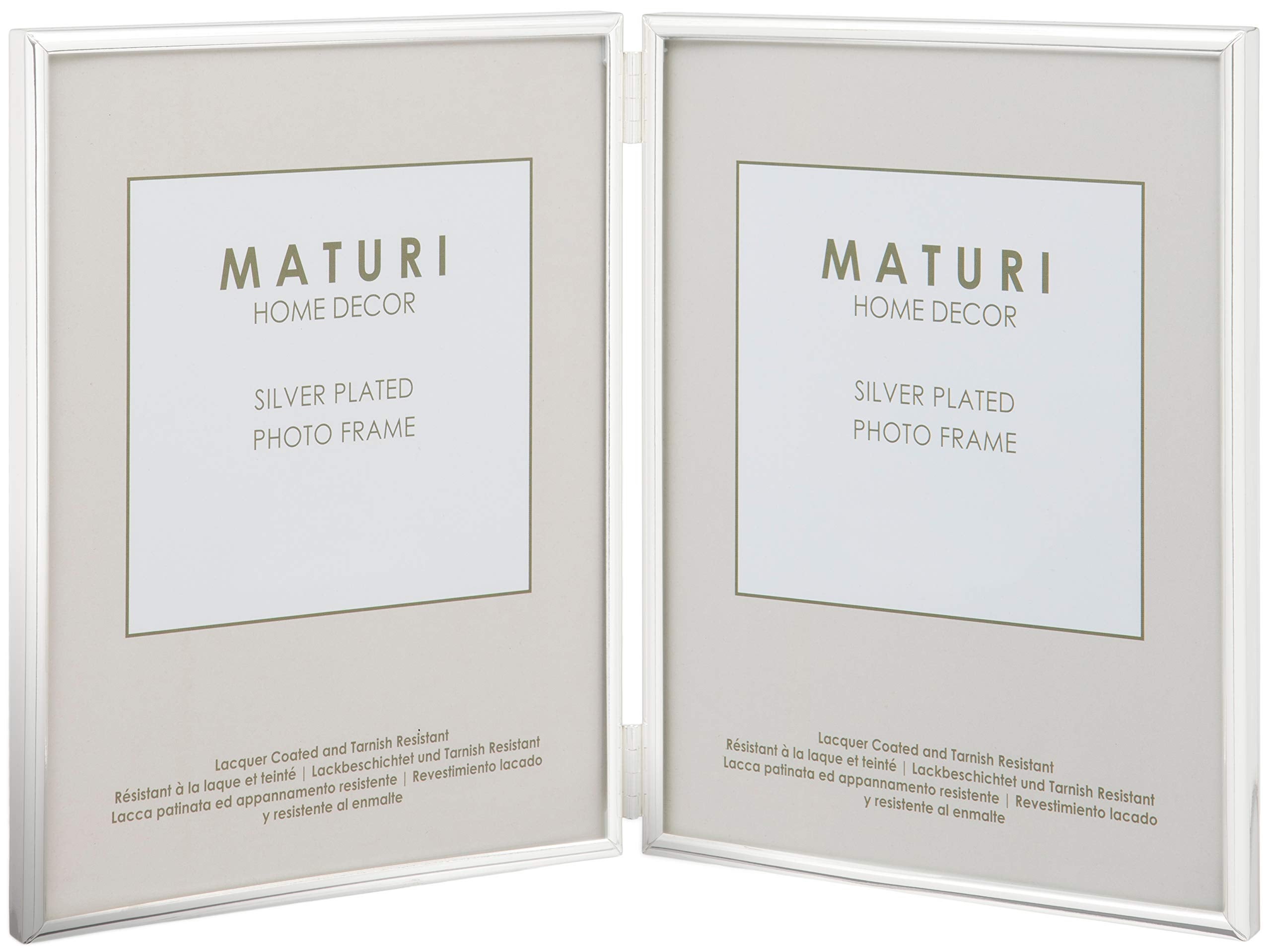 Cornice Argento 10x15 Cm Per Foto - Bordo Sottile Con Supporto Velluto - Ideale Per Matrimoni E Ricordi