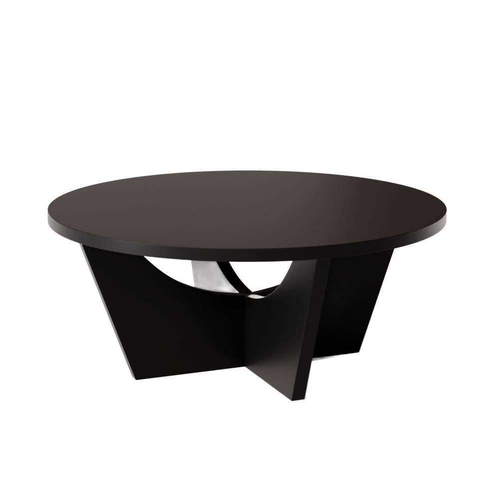 KOLM Stolik kawowy okrągły TORI Ø90 cm Czarny